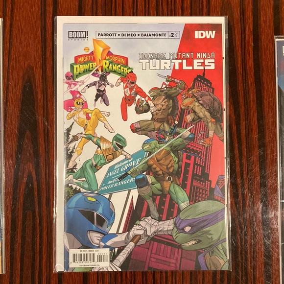 Power rangers vs Teenage Mutant ninja turtles 1-5 + 1 Variant 🥷🏻🐢❤️💙🖤💛💗💚 - Picture 3 of 7